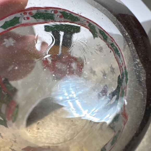 Libby Nutcracker Holiday Glasses Festive Snowflake Design Holly Accents Set Of 5 - Picture 9 of 9